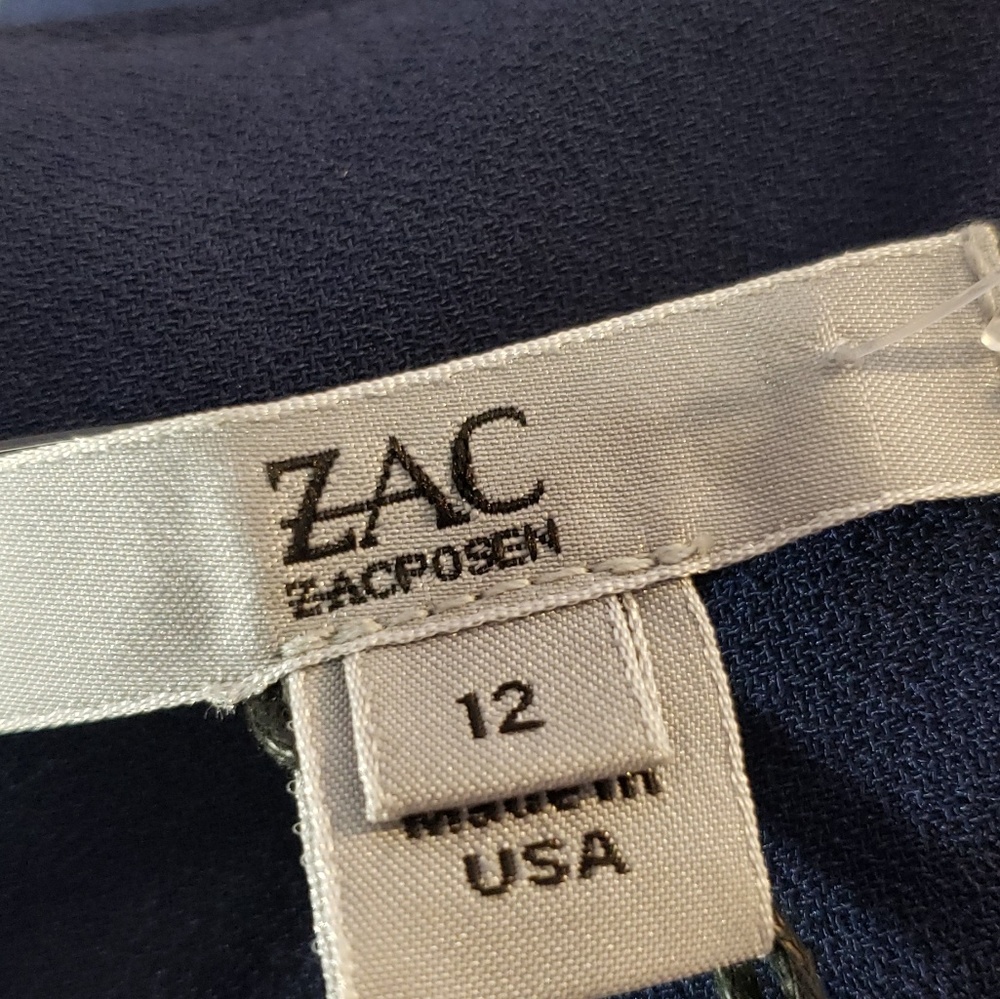 Zac Posen Gorgeous Navy Gown NWT Size 12 - Picture 6 of 8